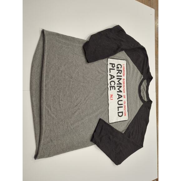 Harry Potter Gray Black Raglan Tee Small Fused Grimoled The Place - Picture 1 of 5